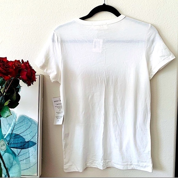 NWT Bow & Drape Womens Sunday Funday Sequined Embellished T-Shirt, White, SMALL - Picture 5 of 6